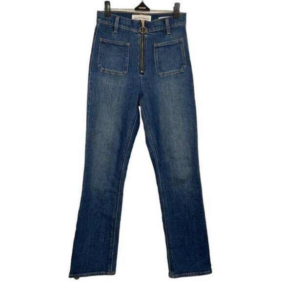 aritzia denim the just peachy straight jean size 24 - Picture 1 of 7